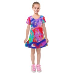 Crazy Graffiti Kids  Short Sleeve Velvet Dress by essentialimage