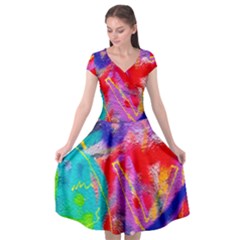 Crazy Graffiti Cap Sleeve Wrap Front Dress by essentialimage