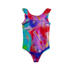 Crazy Graffiti Kids  Frill Swimsuit by essentialimage