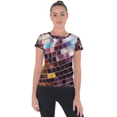 Disco Ball Short Sleeve Sports Top  by essentialimage