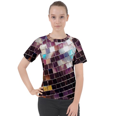 Disco Ball Women s Sport Raglan Tee by essentialimage