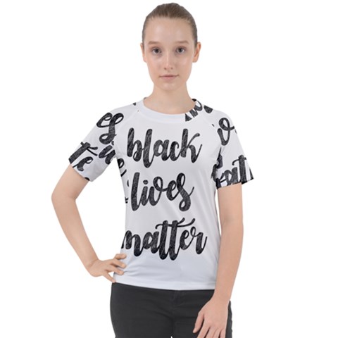 Black Lives Matter Women s Sport Raglan Tee by Valentinaart