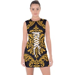 Finesse  Lace Up Front Bodycon Dress by Sobalvarro