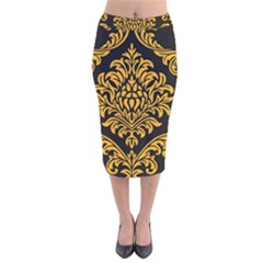 Finesse  Velvet Midi Pencil Skirt by Sobalvarro