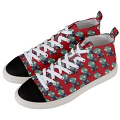 Zombie Virus Men s Mid-top Canvas Sneakers by helendesigns