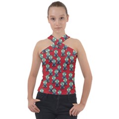 Zombie Virus Cross Neck Velour Top by helendesigns