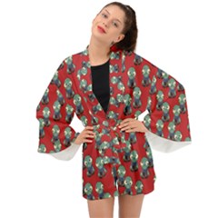 Zombie Virus Long Sleeve Kimono by helendesigns