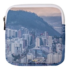 Aerial Cityscape Quito Ecuador Mini Square Pouch by dflcprintsclothing