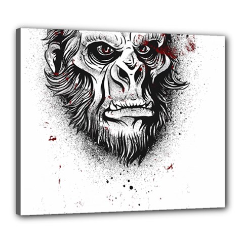 Monster Monkey From The Woods Canvas 24  X 20  (stretched) by DinzDas
