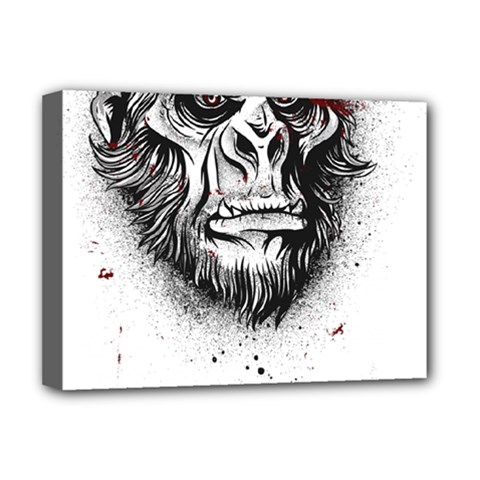 Monster Monkey From The Woods Deluxe Canvas 16  X 12  (stretched) 