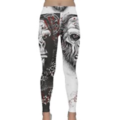 Monster Monkey From The Woods Classic Yoga Leggings by DinzDas