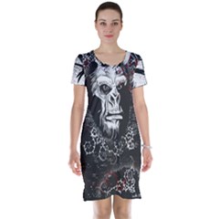 Monster Monkey From The Woods Short Sleeve Nightdress by DinzDas