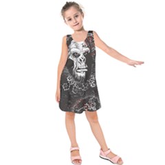 Monster Monkey From The Woods Kids  Sleeveless Dress by DinzDas