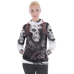 Monster Monkey From The Woods Women s Hooded Pullover