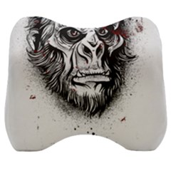 Monster Monkey From The Woods Velour Head Support Cushion by DinzDas