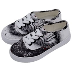 Monster Monkey From The Woods Kids  Classic Low Top Sneakers by DinzDas