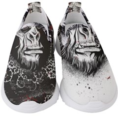 Monster Monkey From The Woods Kids  Slip On Sneakers by DinzDas