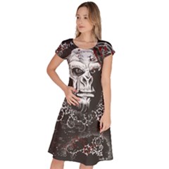 Monster Monkey from the woods Classic Short Sleeve Dress