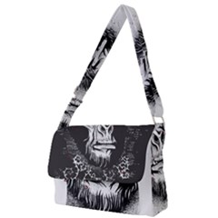 Monster Monkey From The Woods Full Print Messenger Bag (l) by DinzDas