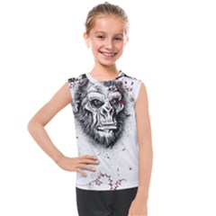 Monster Monkey From The Woods Kids  Mesh Tank Top by DinzDas