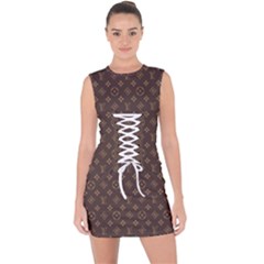  LV INSPIRED Lace Up Front Bodycon Dress