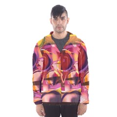 Fractured Colours Men s Hooded Windbreaker by helendesigns