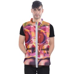 Fractured Colours Men s Puffer Vest by helendesigns