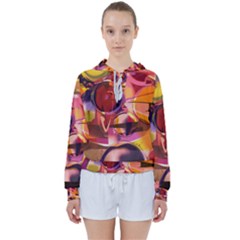 Fractured Colours Women s Tie Up Sweat