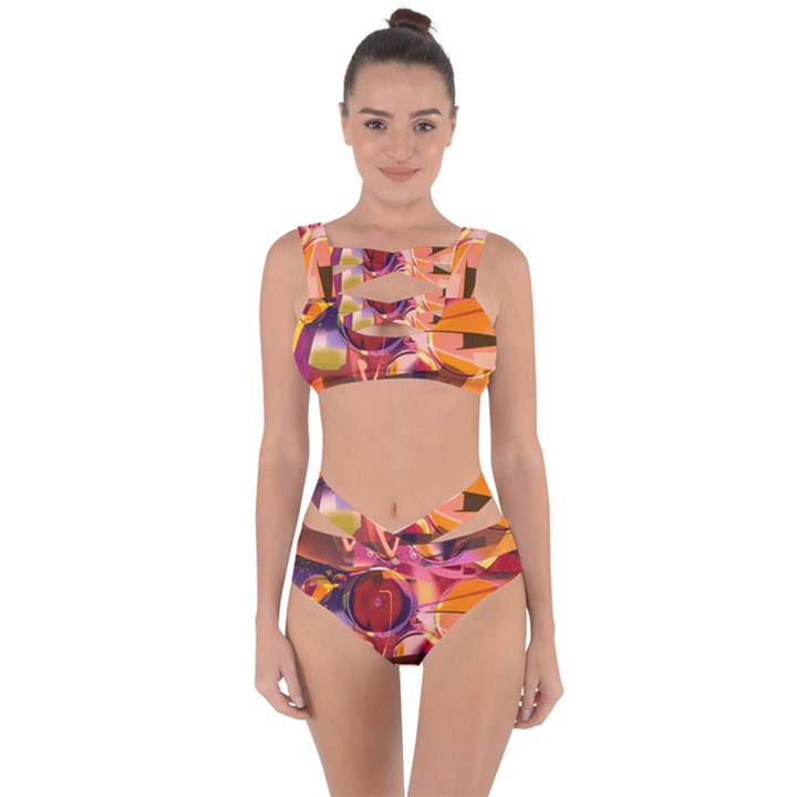 Fractured Colours Bandaged Up Bikini Set 