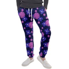 Pink And Blue Flowers Men s Jogger Sweatpants by bloomingvinedesign