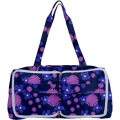 Pink And Blue Flowers Multi Function Bag by bloomingvinedesign