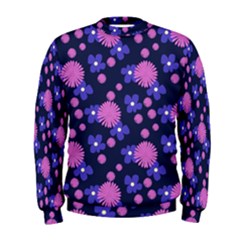 Pink And Blue Flowers Men s Sweatshirt by bloomingvinedesign