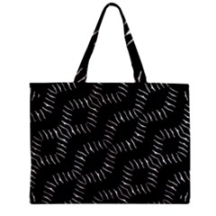 Black And White Geo Print Zipper Mini Tote Bag by dflcprintsclothing