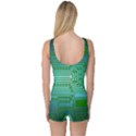 Cross Crossing Crosswalk Line Walk One Piece Boyleg Swimsuit View2