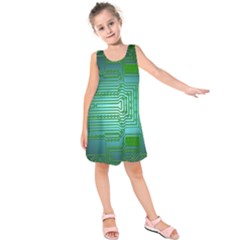 Cross Crossing Crosswalk Line Walk Kids  Sleeveless Dress by HermanTelo