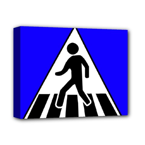 Cross Crossing Crosswalk Line Walk Deluxe Canvas 14  X 11  (stretched) by HermanTelo