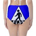 Cross Crossing Crosswalk Line Walk Classic High-Waist Bikini Bottoms View2