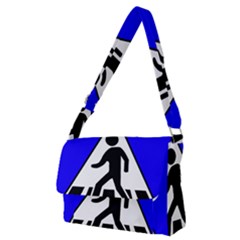 Cross Crossing Crosswalk Line Walk Full Print Messenger Bag (m)