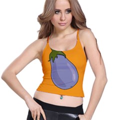 Eggplant Fresh Health Spaghetti Strap Bra Top by Mariart