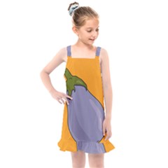 Eggplant Fresh Health Kids  Overall Dress by Mariart