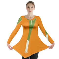 Leek Green Onion Long Sleeve Tunic 