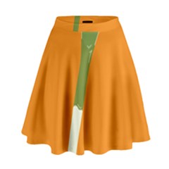 Leek Green Onion High Waist Skirt