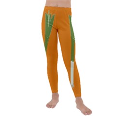 Leek Green Onion Kids  Lightweight Velour Leggings