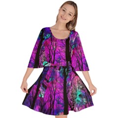 Fairytale Forest Velour Kimono Dress