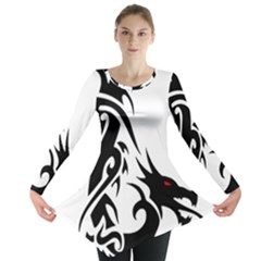 Black Dragon Animal Long Sleeve Tunic 