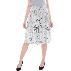 Hands Reference Art Drawing Midi Beach Skirt by Mariart