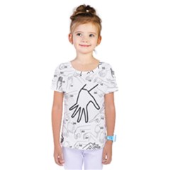 Hands Reference Art Drawing Kids  One Piece Tee