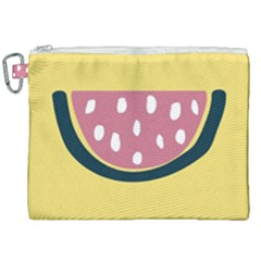 Fruit Watermelon Red Canvas Cosmetic Bag (xxl)