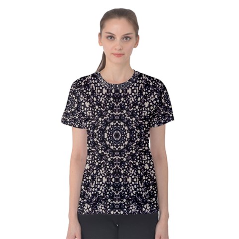 Modern Baroque Print Women s Cotton Tee by dflcprintsclothing