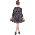 Modern Baroque Print Kids  Quarter Sleeve Shirt Dress View2